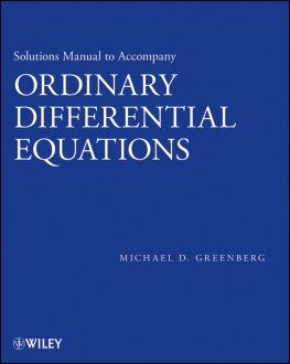 Greenberg - Solutions Manual to Accompany Ordinary Differential Equations