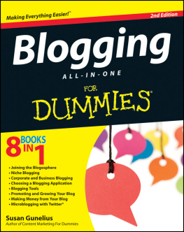 Gunelius - Blogging All-in-One For Dummies