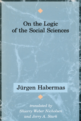 Habermas Jürgen On the Logic of the Social Sciences