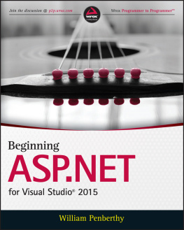 Hammer Jacob Vibe Beginning ASP.NET for Visual Studio 2015