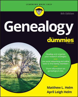 Helm April - Genealogy For Dummies
