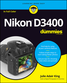 Julie Adair King Nikon D3400 For Dummies