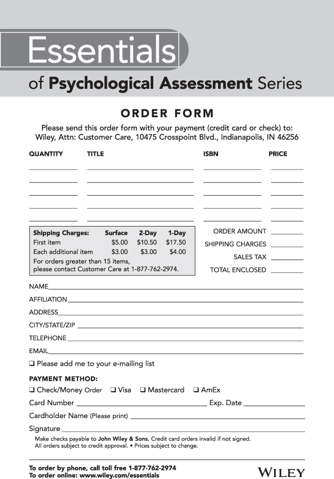 Essentials of Psychological Assessment Series Series Editors Alan S Kaufman - photo 3