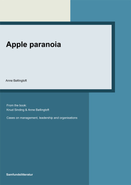 Bøllingtoft - Apple Paranoia Cases on Management, Leadership and Organisations