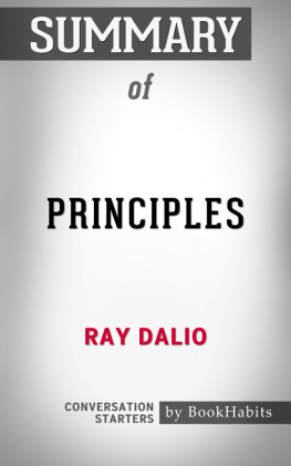 Book Habits - Summary of Principles by Ray Dalio / Conversation Starters