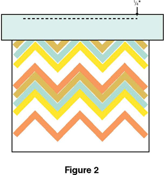 Fold and pin hot pad right sides together at a 45-degree angle on one corner - photo 4