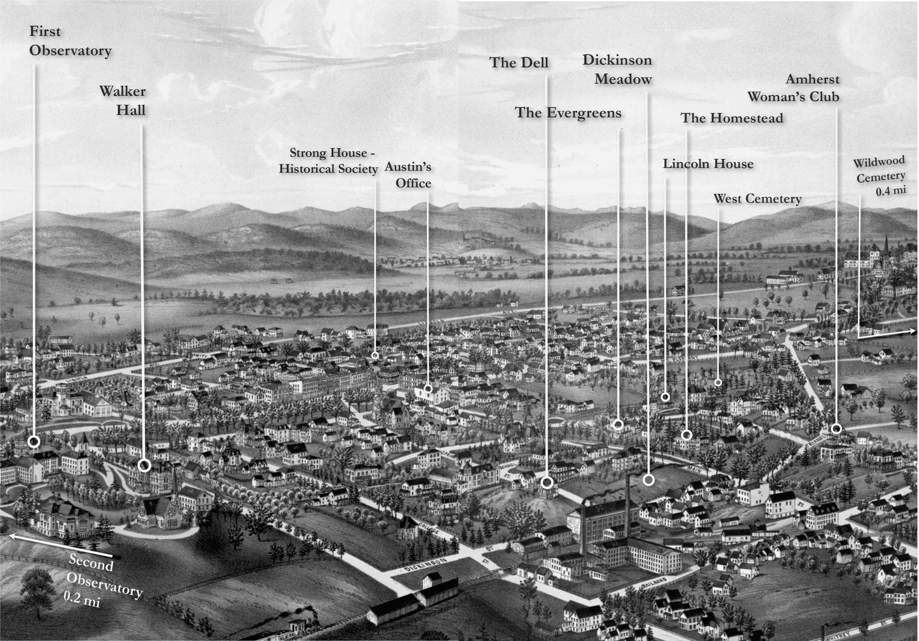 1886 MAP OF AMHERST WITH ANNOTATIONS The most positively brilliant life - photo 4