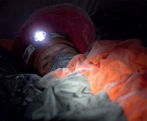 Sub-zero tent scene during the Gasherbrum II winter expedition in 2011 Cory - photo 10