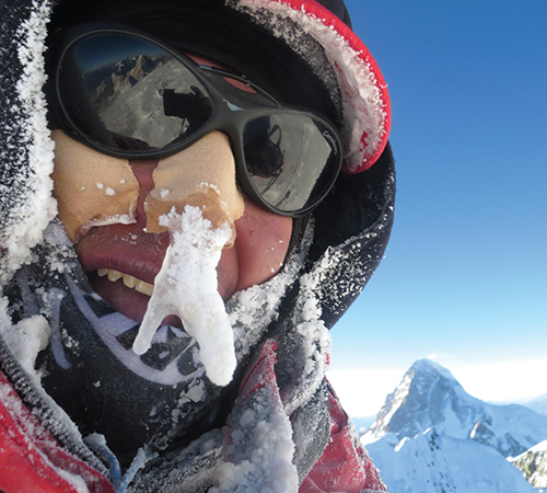 Self-portrait of Adam Bielecki on the summit of Broad Peak 5 March 2013 he - photo 14