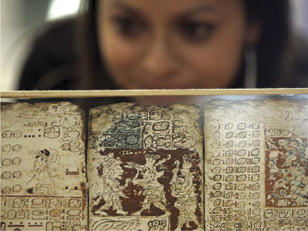 Shown here is a replica of a codex or folding book of the Maya one of - photo 6
