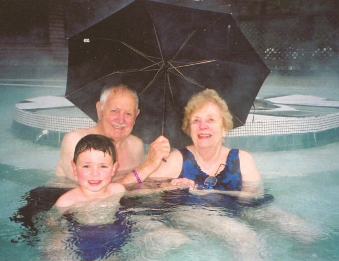 The authors parents and their grandson enjoy a rainy-day soak at Sol Duc Hot - photo 4