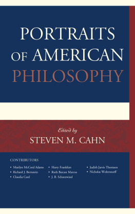 Cahn - Portraits of American Philosophy