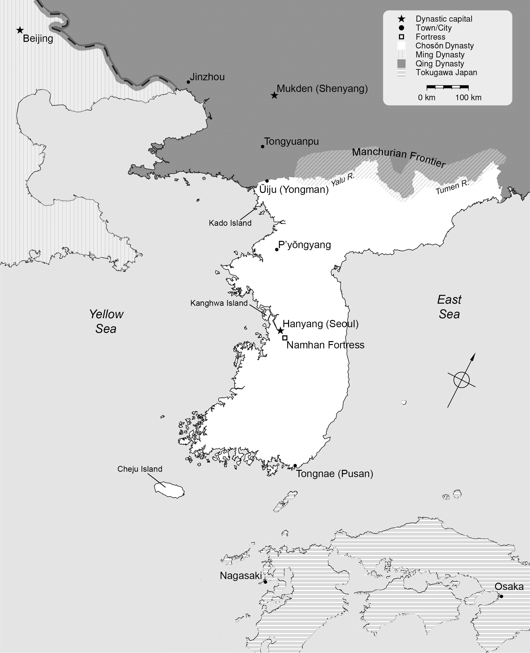 FIGURE 01 Map of Northeast Asia Chosn Korea Ming China Manchu Qing and - photo 4