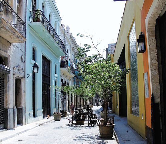 A shady street in the old city Street scene in the old city Faade and - photo 2