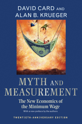 Card David Myth and Measurement The New Economics of the Minimum Wage
