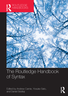 Carnie Andrew - The Routledge Handbook of Syntax