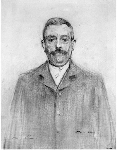 Portrait of Raimon Casellas c 1898 by Ramon Casas Carb Charcoal on paper - photo 4