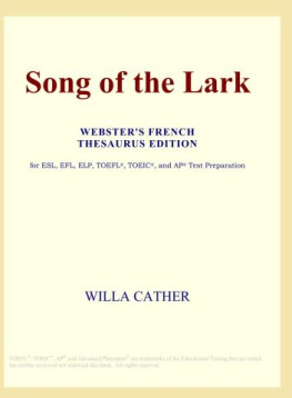 Cather - Willa Cathers the song of the lark