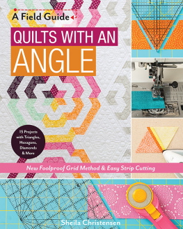 Christensen Quilts with an angle: new foolproof grid method & easy strip cutting - 15 projects with triangles, hexagons, diamonds & more