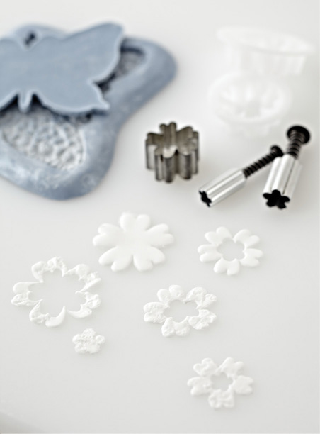 Attach the appliqu flowers on to the cake with edible glue using the main - photo 9