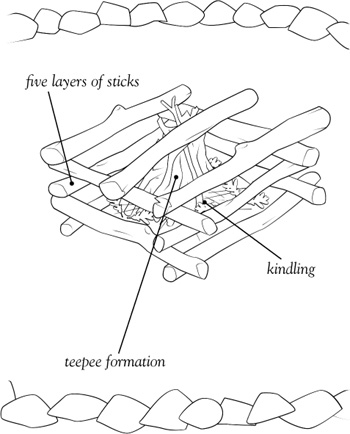 The Log-Cabin Fire b Sticks should be a little bulkier and broken to fit - photo 2