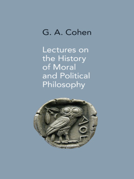 Cohen Gerald Allan - Lectures on the History of Moral and Political Philosophy