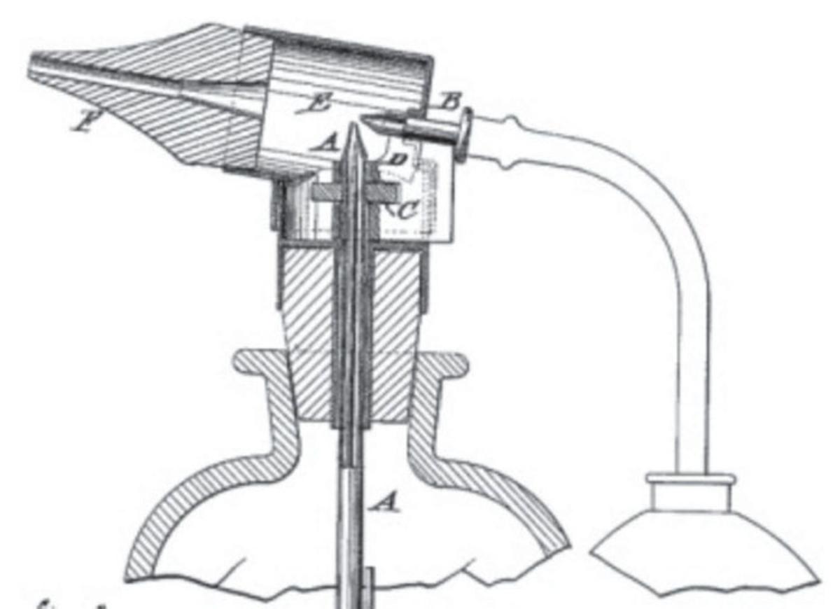 A design for a paint atomizer from around 1876 which used a squeezable puff - photo 7