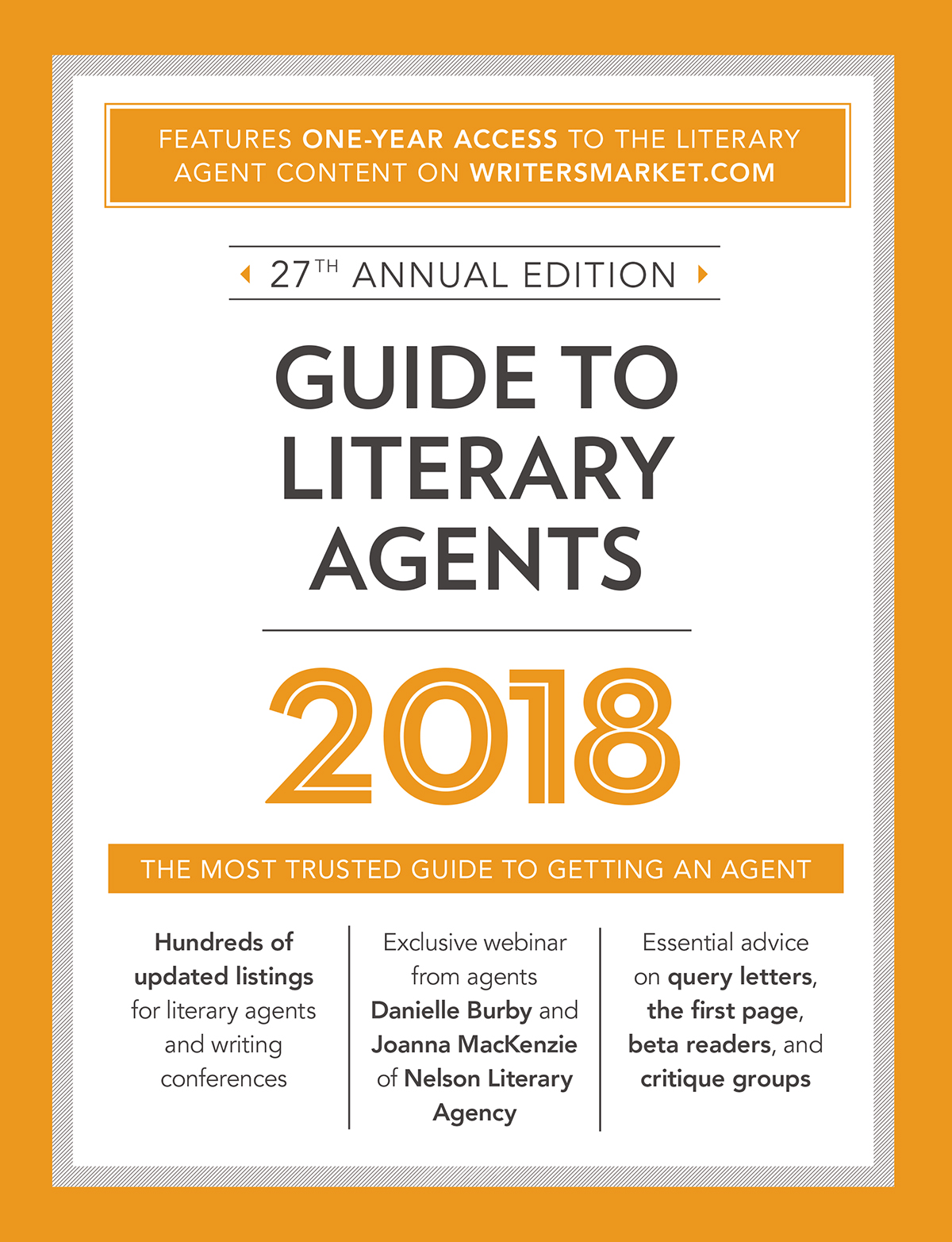 GUIDE TO LITERARY AGENTS 2018 27TH ANNUAL EDITION Cris Freese Editor - photo 1