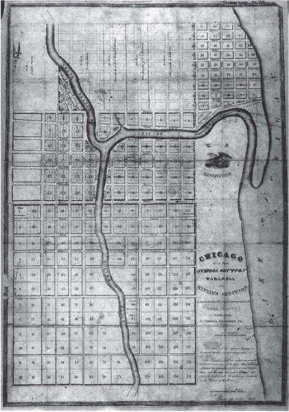 Joshua Hathaways plat map of Chicago in 1834 Despite the urban appearance of - photo 5