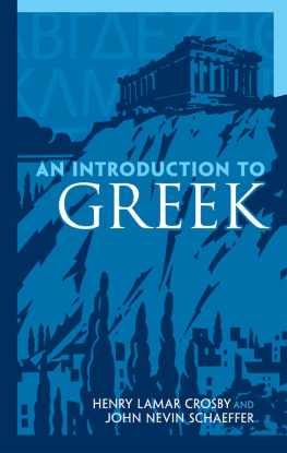 Crosby Henry Lamar An Introduction to Greek