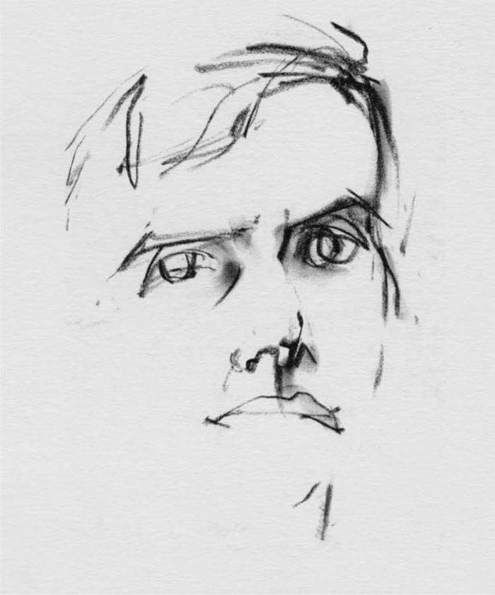 Drawing of Andrew Crozier by Fielding Dawson New York 1965 Reproduced by - photo 1