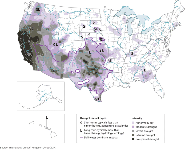 Figure 1 US Drought Conditions on August 19 2014 Source The National - photo 1