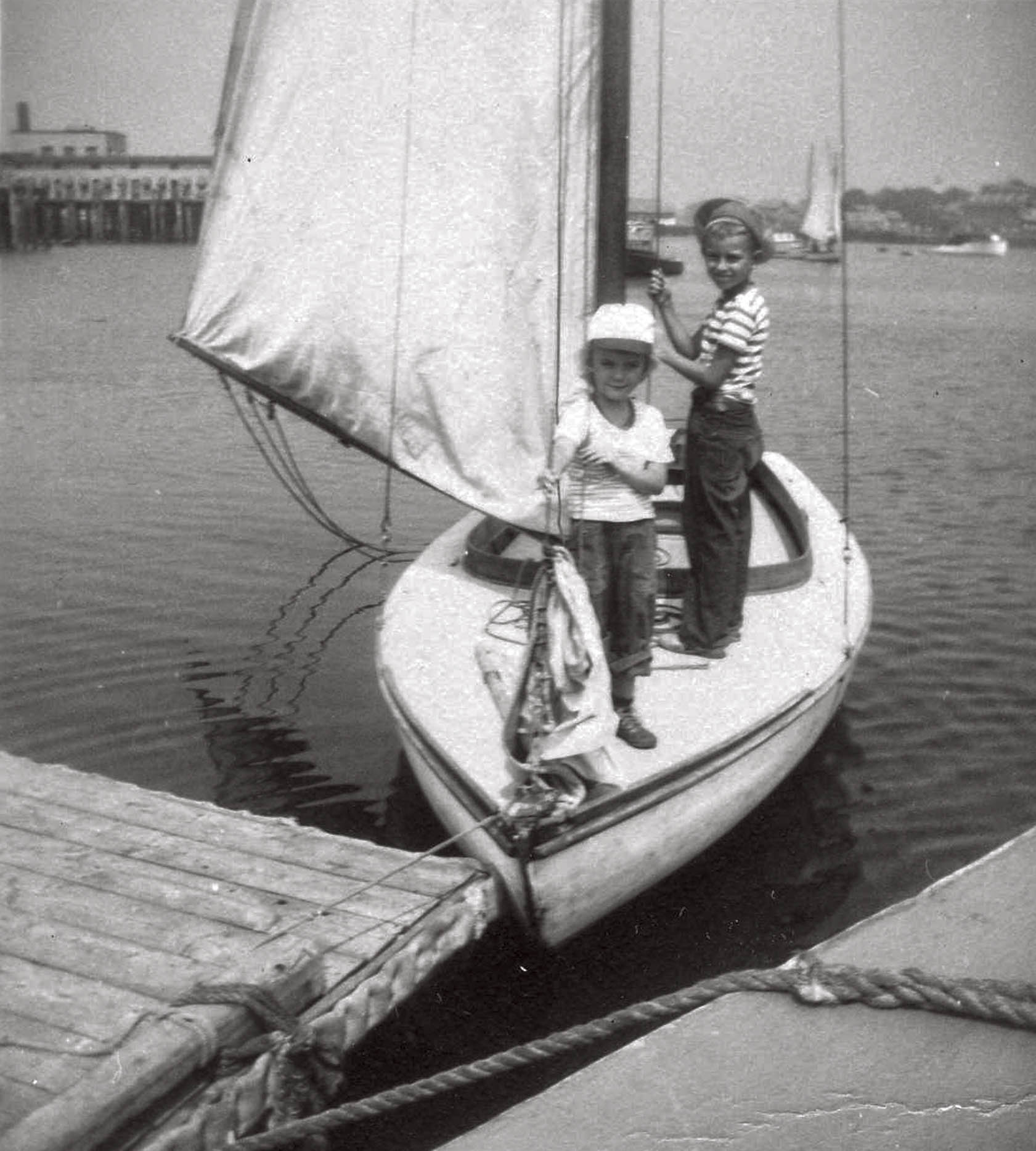 Jonathan and his sister Emily are ready to sail on Spofford Lake during a - photo 6