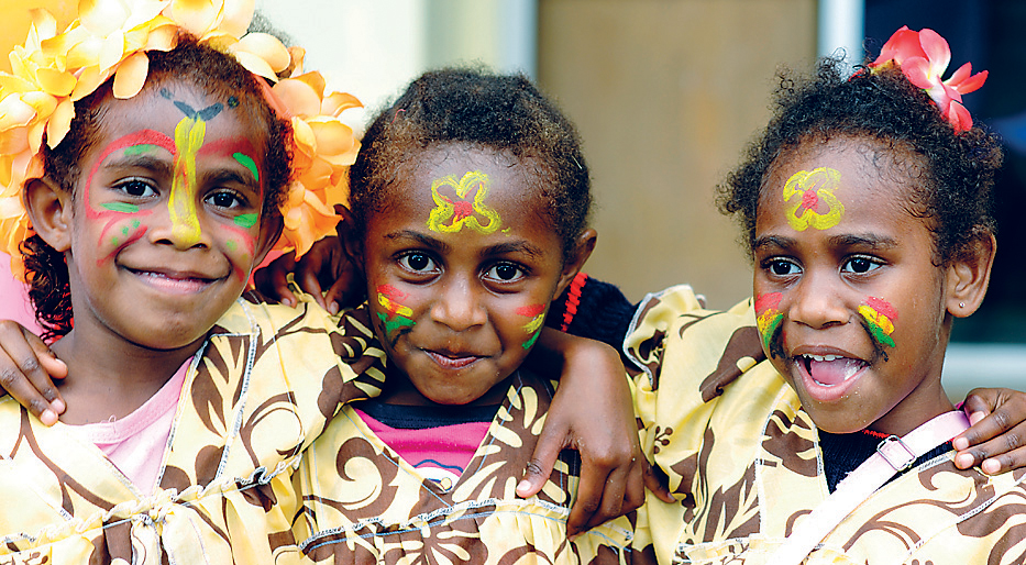 Girls with painted faces Port Vila Vanuatu TOM COCKREM LONELY PLANET - photo 5