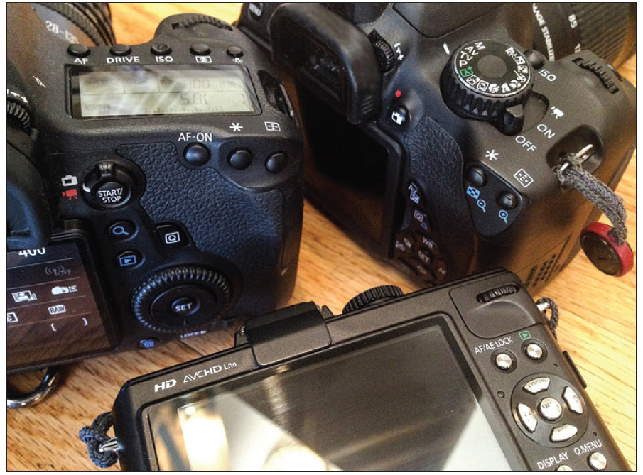 Fig 01 A Canon EOS 6D left Canon Rebel T4i right and a Panasonic Lumix - photo 3