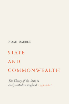 Dauber - State and commonwealth: the theory of the state in early modern England, 1549-1640