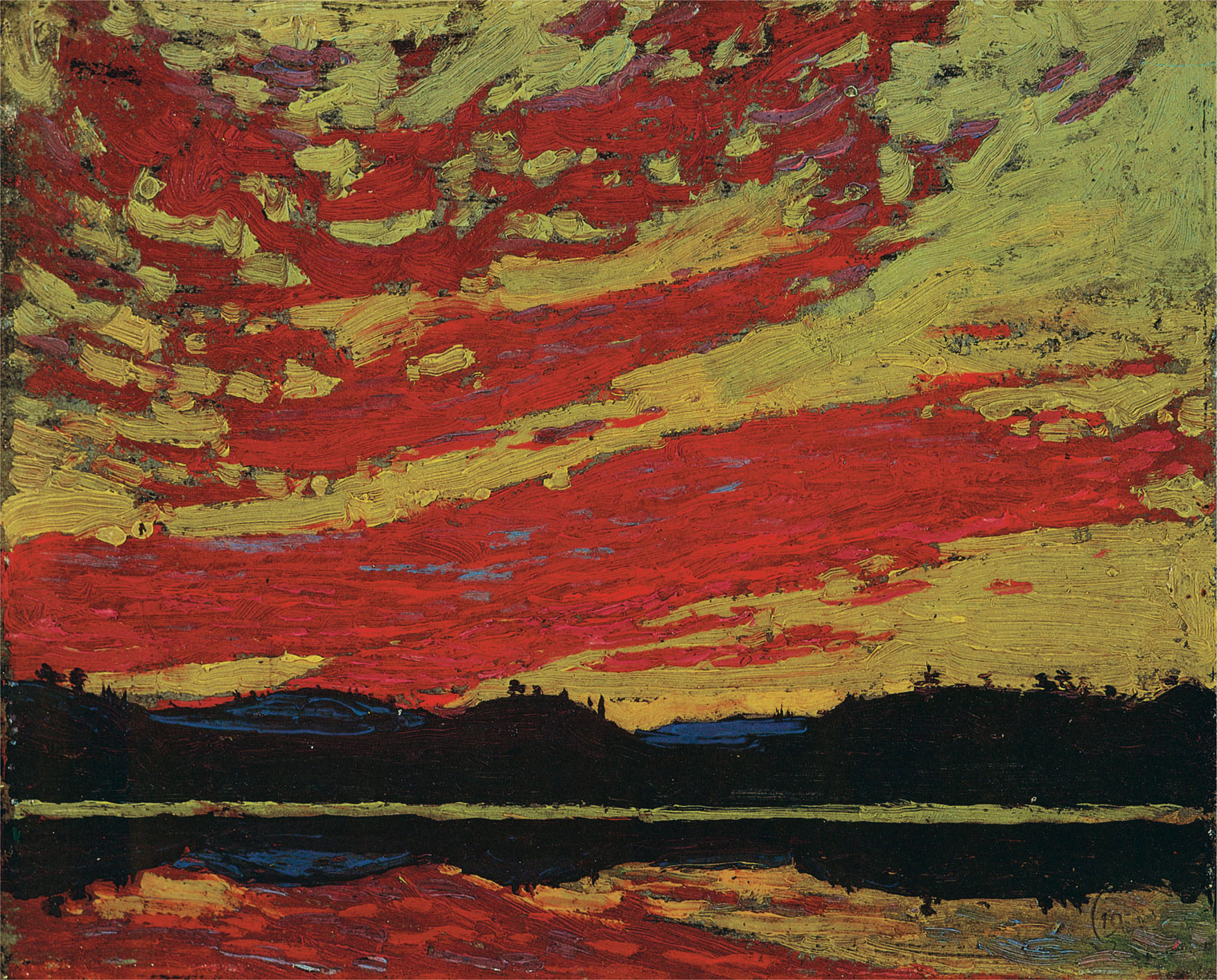 Sunset 1915 Oil on composite wood-pulp board 216 267 cm Approaching - photo 2