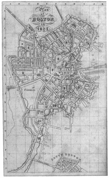 Plan of Boston 1824 showing the twelve wards From Caleb H Snow MD A - photo 2