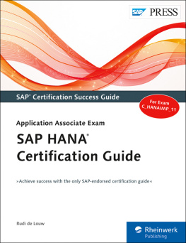 De Louw - SAP HANA certification guide: application associate exam