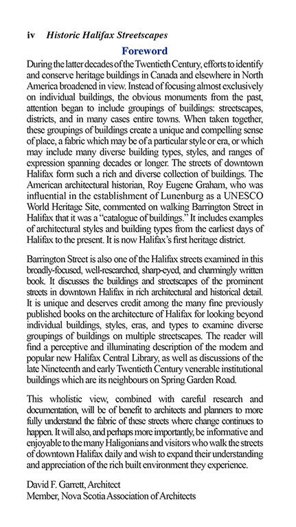 iv Historic Halifax Streetscapes Foreword - photo 6