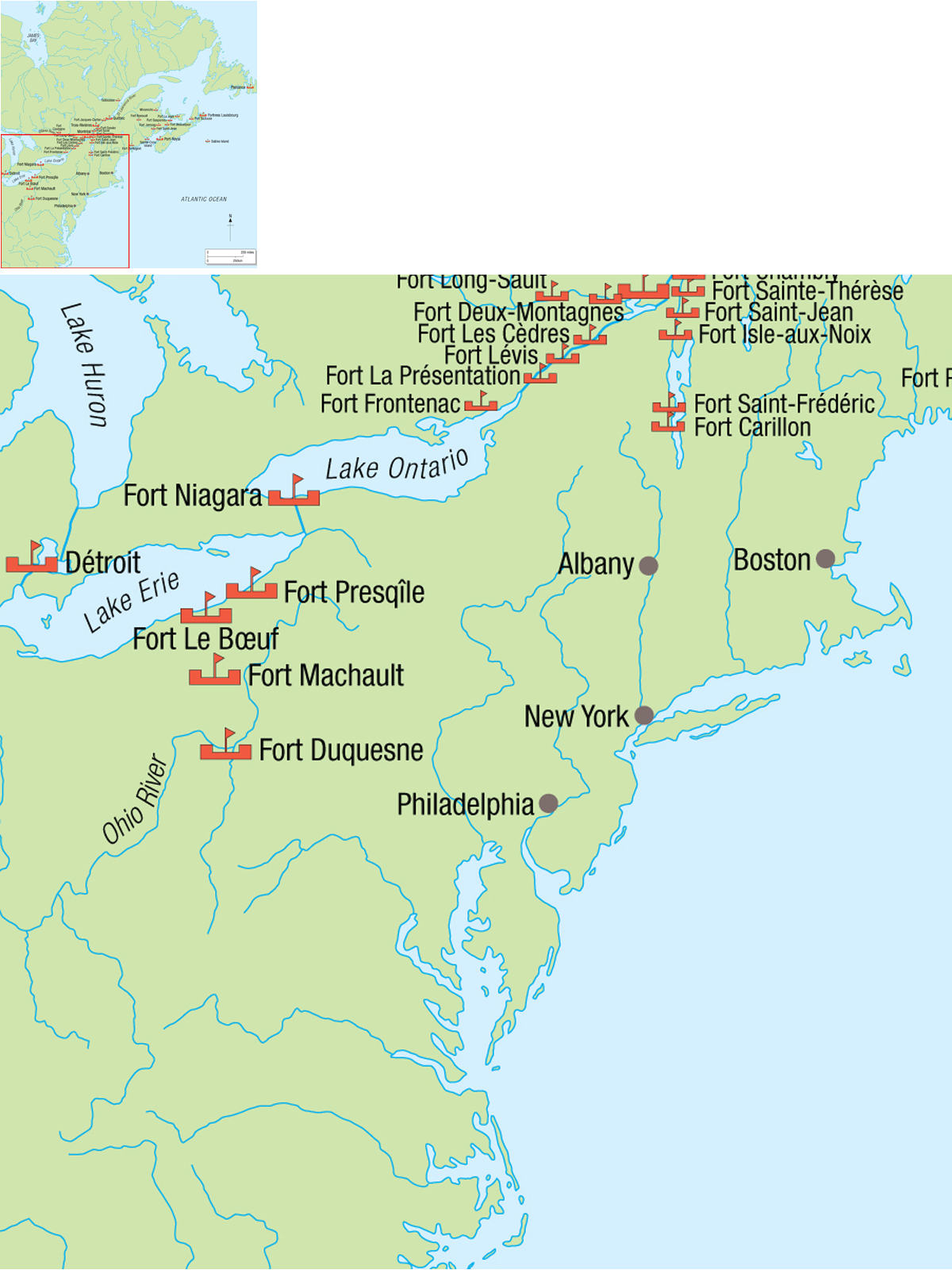 A map of the French forts and settlements in northeastern America that had - photo 6