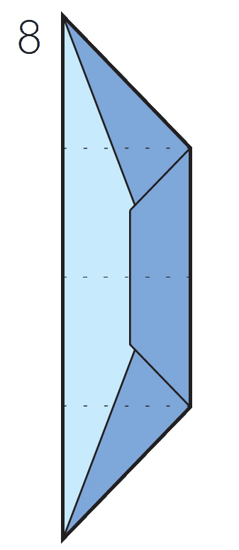 Fold lightly on the 6lines and make aslight mountain foldat the center - photo 34