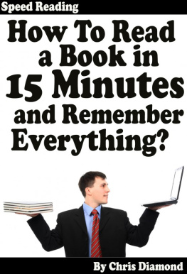 Diamond - How To Read A Book in 15 Minutes and Remember Everything?