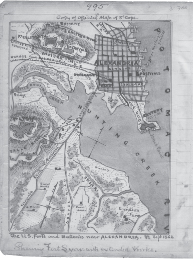 Map of military installations around Alexandria Virginia in September 1862 - photo 2