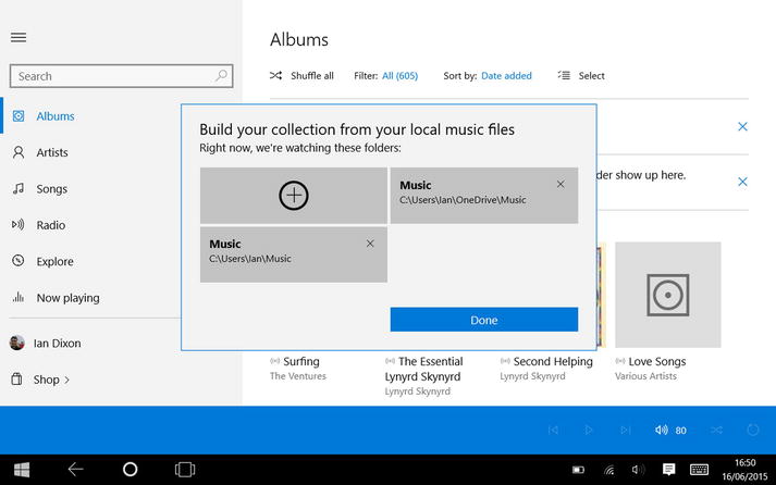 Figure 1-2 Choosing in Groove where to select music from Dont worry if - photo 2