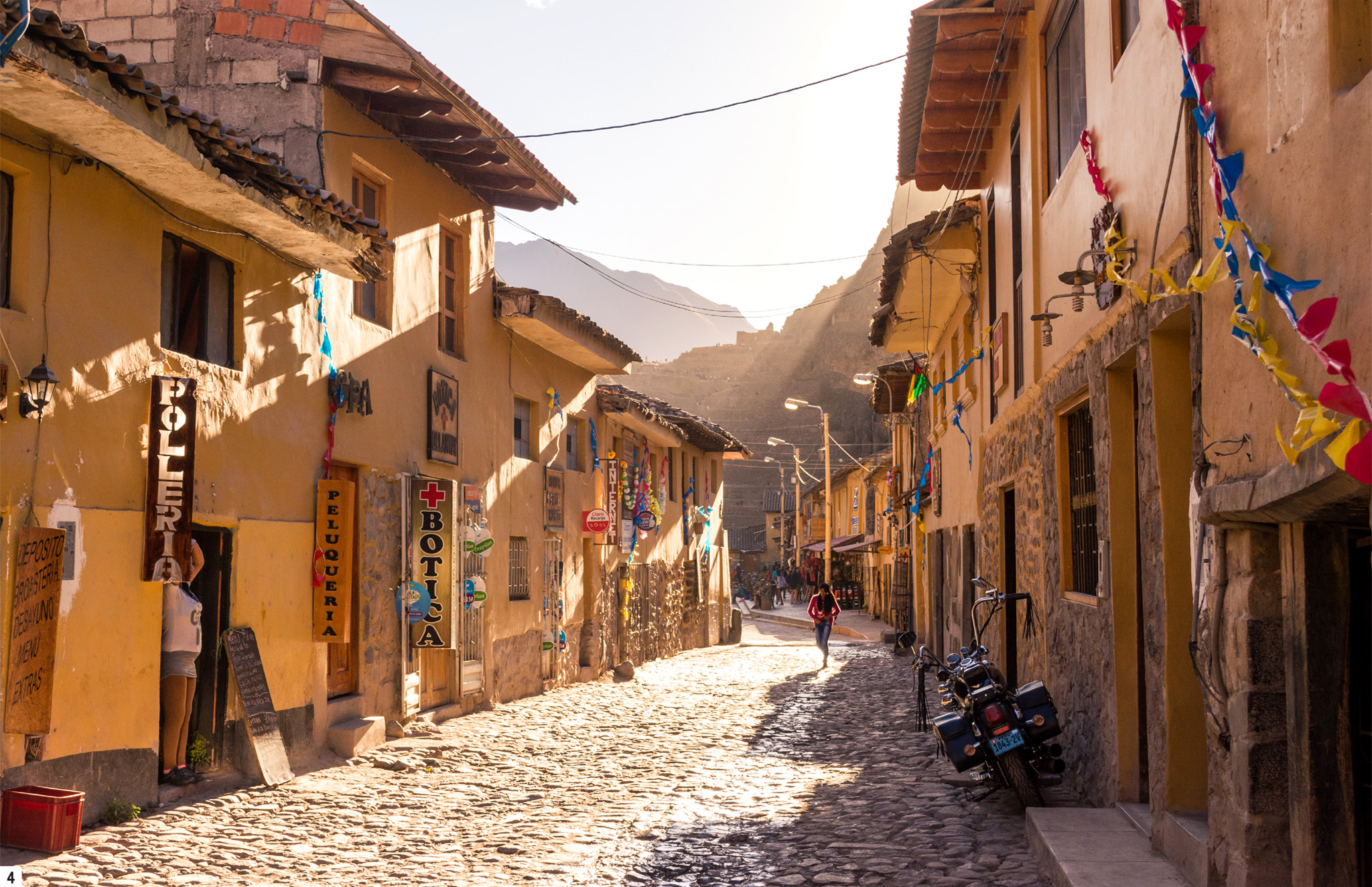 t Cobbled road at sunset in Ollantaytambo Cusco Peru overflows with riches - photo 5