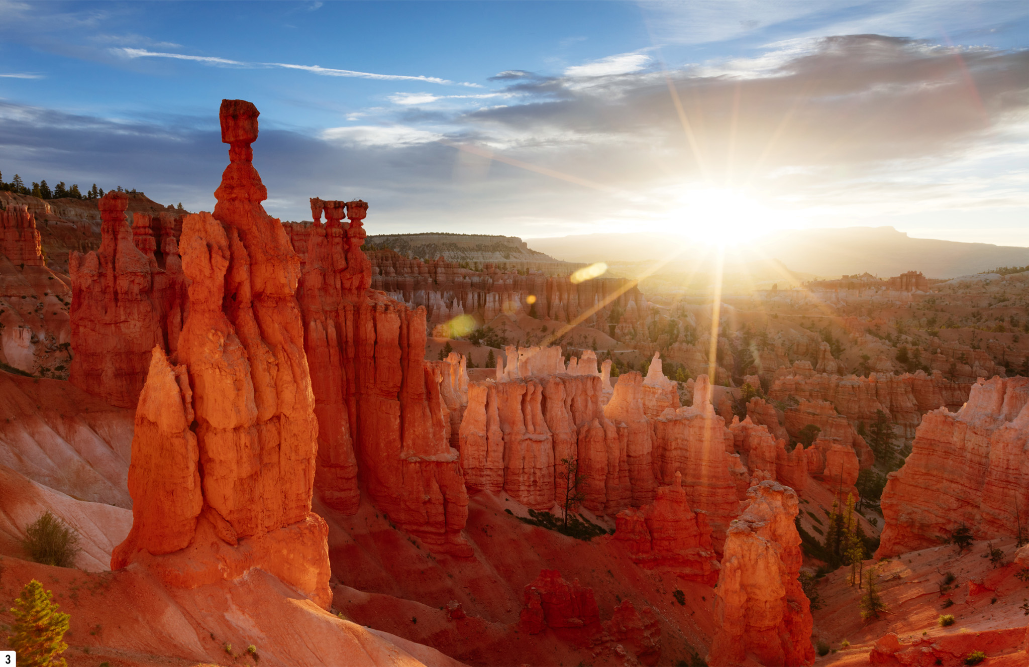 t Sunrise over the flame-colored hoodoos in Bryce Canyon National Park Deep - photo 5