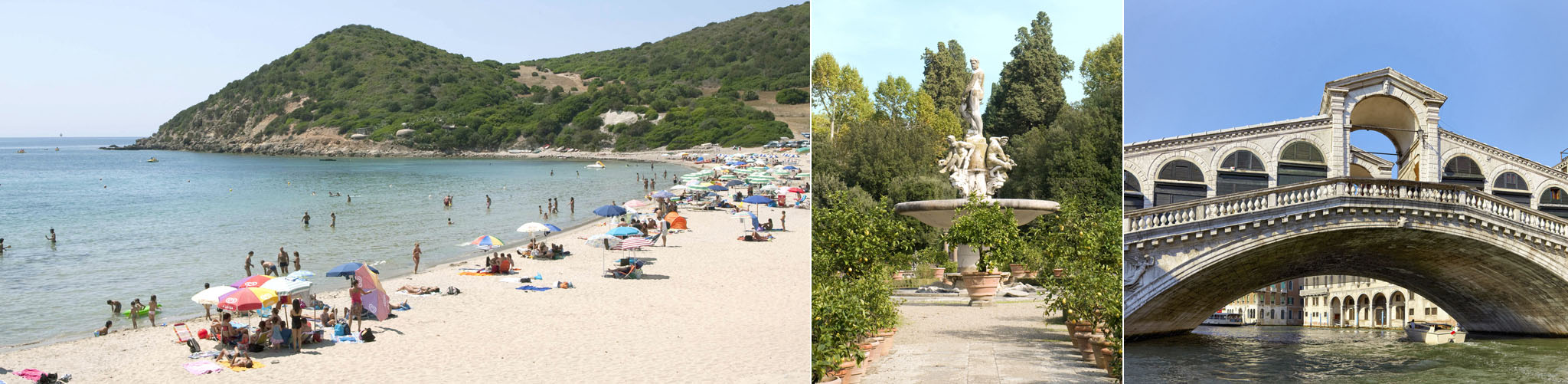 From left to right Beautiful La Speranza beach Sardinia Fountain in Florences - photo 5