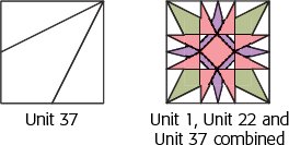 Combining Units Simple foundation units and fabric squares are combined to - photo 11