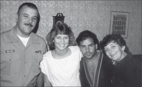 Suzanne Collins with her Marine Corps recruiter brother Steve and mother - photo 8